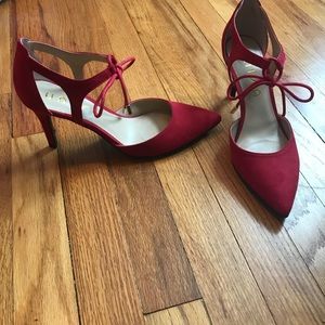 NWOT Red Pointy heels.